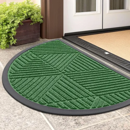 Miniatura 34 de Smiry - Felpudo para puerta principal y entrada interior y exterior, resistente, de caucho natural, atrapa la suciedad y la humedad delgado, diseño