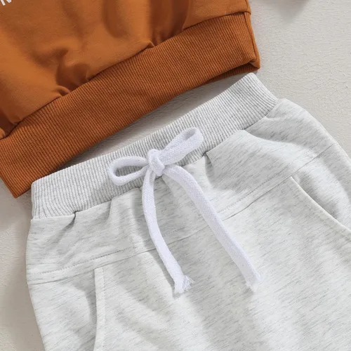 Miniatura 5 de Hoanselay Conjunto de sudadera de manga larga con capucha y pantalones de otoño e invierno para bebé niño