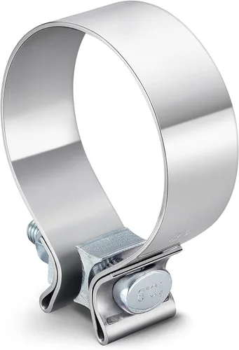 Miniatura 8 de Abrazadera de escape de banda estrecha – abrazadera de tubo repetible y fiable, fácil de desmontar e instalar, ideal para tubo de escape, punta