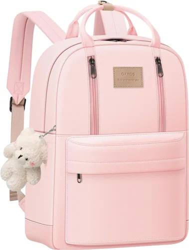 Miniatura 8 de GAXOS Bonita mochila para la escuela, mochila estética, para mujeres y niñas, bolsa negra para libros estilo coreano