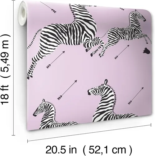Miniatura 7 de Scalamandre Lilac Zebra Safari - Papel tapiz autoadhesivo