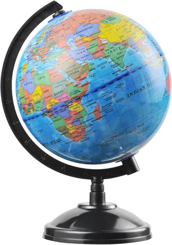 Miniatura 8 de Globo mundial para niños y adultos, mapa educativo giratorio de 12 pulgadas con soporte, globos interactivos autoensamblados para el aprendizaje