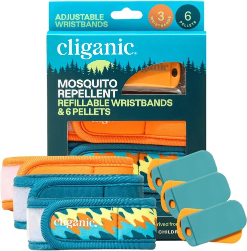Miniatura 7 de Cliganic - Paquete repelente de mosquitos (1 clip + 2 bolitas de repuesto), sin DEET, infusión de aceite esencial, esenciales de verano, accesorios