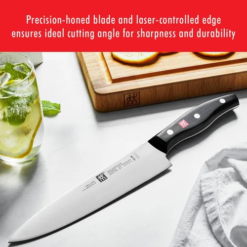 Miniatura 10 de ZWILLING Twin Signature - Juego de cuchillos alemanes de 7 piezas con bloque, afilados, producidos en fábrica propia, acero de fórmula especial