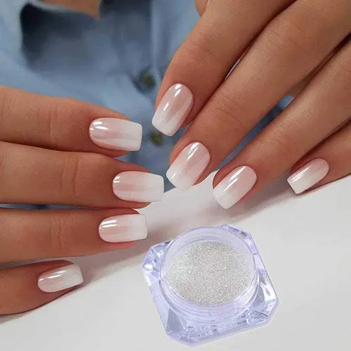 Miniatura 6 de 1 caja de uñas láser con purpurina de pavo real, polvo láser, polvo para uñas, pigmento cromado, oro rosa, plata, mezcla de uñas, lentejuelas