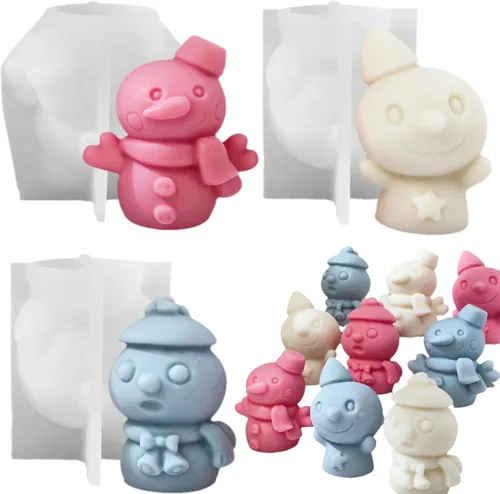 Miniatura 14 de 4PCS Moldes de Silicona para Árbol de Navidad, Moldes de Velas 3D para Hacer Velas Perfumadas, Jabón Hecho a Mano, Bomba de Baño, Barra de Loción, 4