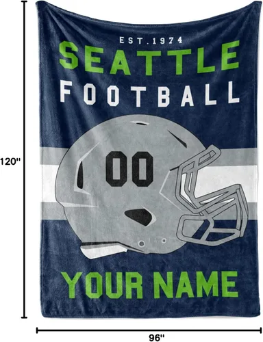Miniatura 94 de Manta personalizada para fanáticos del fútbol americano – Se envía al día siguiente – Hecha en Estados Unidos – Manta de vellón personalizada