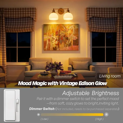 Miniatura 5 de Apliques de Pared Dorados de 2 Luces, Aplique de Pared Vintage para Baño con Vidrio Esmerilado de Doble Brazo de Latón, Luz de Tocador para Baño