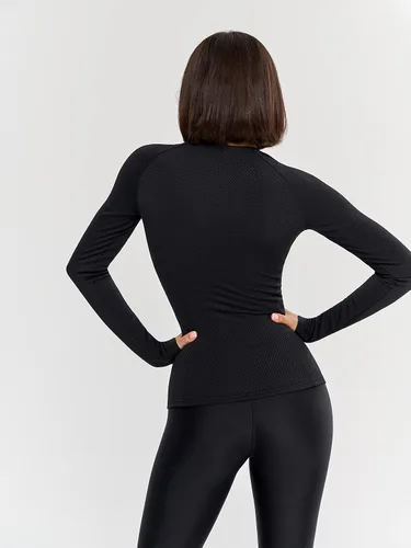 Miniatura 4 de Bona Fide Camisetas de compresión para mujer, camiseta corta de manga largacorta para mujer, diseñada para gimnasio, entrenamiento y correr