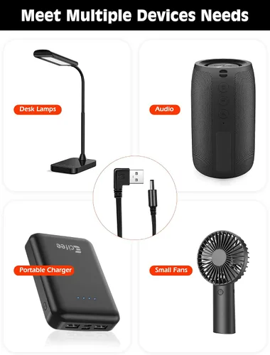 Miniatura 3 de 1 cable USB corto, cable USB desmontable para ropa calentada, chaqueta, chaleco, suéter, ropa interior térmica, cable de alimentación portátil de 5 V