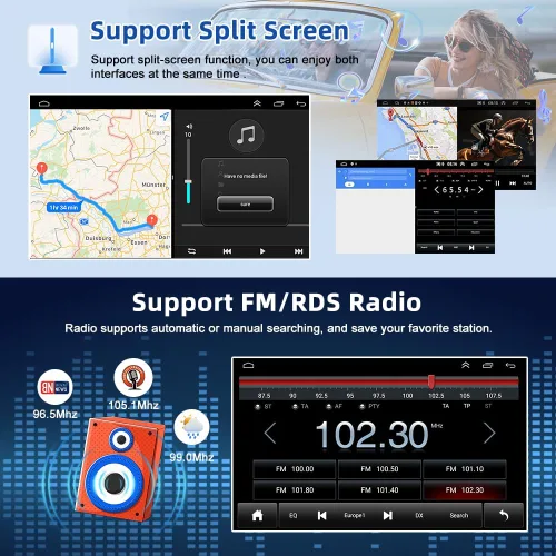 Miniatura 7 de Estéreo de coche de doble DIN 4G+64G para Ford F150 2009-2014 con Carplay inalámbrico y Android Auto, pantalla táctil de 9.7 pulgadas Android 13