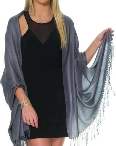 Miniatura 35 de Pashminas, chales y mantones para usar con vestidos de noche y en bodas, grandes y suaves
