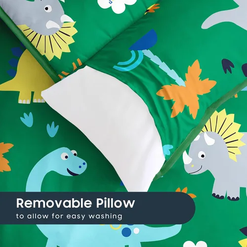 Miniatura 4 de Wake In Cloud - Tapete para siesta para niños pequeños con almohada y manta, tela 100% algodón, para niños de 3 años más en guardería, jardín