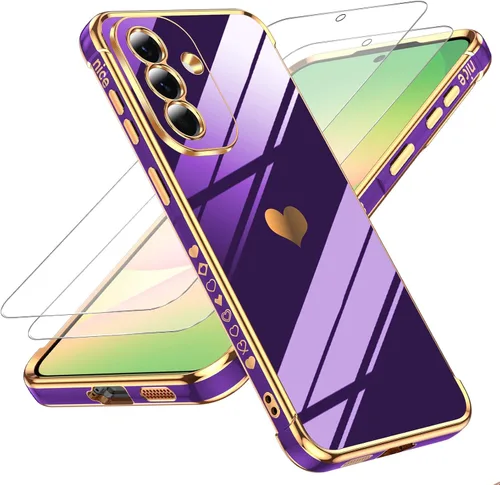 Miniatura 109 de LeYi for Moto G 5G 2025 Case: with Tempered Glass Screen Protector [2 Pcs]+ Full Camera Lens Protection,Love Heart Plating Cute Luxury Soft TPU