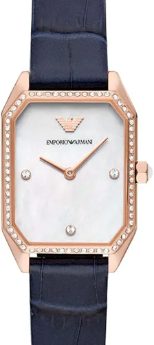 Miniatura 2 de Emporio Armani Womens Two-Hand Leather Watch