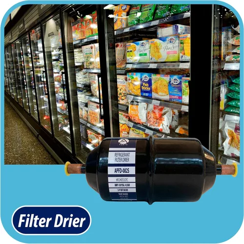 Miniatura 4 de Appli Parts APFD-082S 1/4 pulg. Filtro Secador de Línea Líquida Refrigerante AC para Refrigeración HVAC 082S ODF Conexión por Soldadura Universal