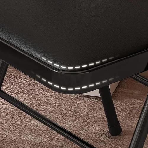 Miniatura 7 de Silla de conferencia plegable sin brazos, ligera, apilable para reuniones y invitados, para oficina, recepción, uso doméstico, diseño que ahorra