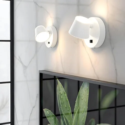 Miniatura 7 de URSOLA Aplique de pared que funciona con pilas con control remoto, lámpara de pared recargable con batería LED de 9000mAh, 3CCT y ajustable
