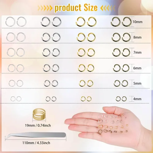 Miniatura 3 de 2840 anillos de salto para la fabricación de joyas, anillos de salto abiertos shynek para suministros de fabricación de joyas, manualidades