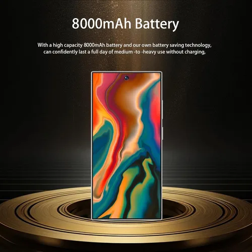 Miniatura 3 de Teléfono celular C25 Ultra desbloqueado, teléfono inteligente 5G Android 14 Snapdragon 8 Gen 2 Octa-Core, 8GB+256GB UnlockPhone, batería de 8000mAh