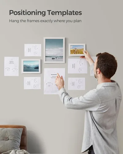 Miniatura 4 de SONGMICS - Paquete 10 marcos de fotos de collage con 2 marcos de fotos de 8 x 10 pulgadas, 4 de 5 x 7 pulgadas, 4 de 4 x 6 pulgadas, pared o mesa