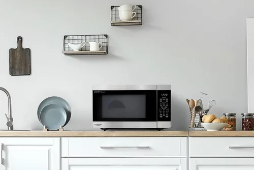 Miniatura 10 de SHARP Horno microondas para encimera con plato giratorio extraíble de 16.5 pulgadas, 1200 vatios, 2.2 pies cúbicos, acero inoxidable