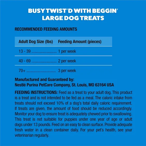 Miniatura 7 de Purina Busy with Beggin' Twist'd Golosinas Masticables de Hueso para Perros Adultos - Bolsa de 6 ct