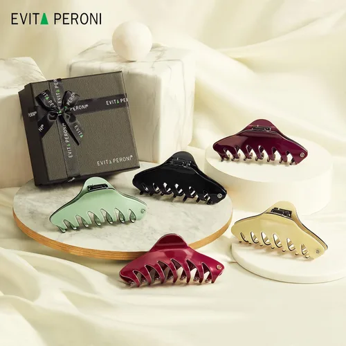 Miniatura 9 de EVITA PERONI Pinzas grandes para el cabello para mujer, pinzas de pelo de 4.7 pulgadas para cabello fino y rizado, pinzas grandes, pinzas