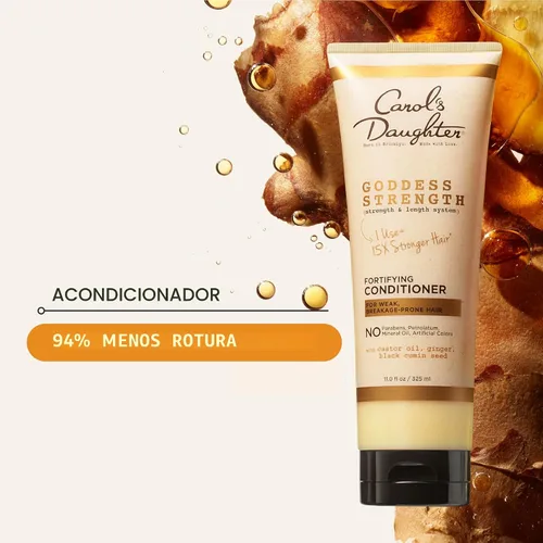 Miniatura 5 de Carol's Daughter Goddess Strength - Acondicionador fortificante para cabello ondulado, rizado y crespo, acondicionador con aceite de ricino