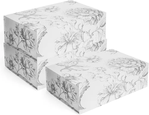 Miniatura 21 de Caja de regalo de recuerdo de lujo, paquete de 3 cajas decorativas florales rosas con tapas magnéticas para regalos, caja de recuerdos de boda