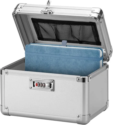 Miniatura 12 de LOCKCURX Caja de seguridad grande – Caja de seguridad con combinación de seguridad, caja de almacenamiento con bloqueo para artículos personales