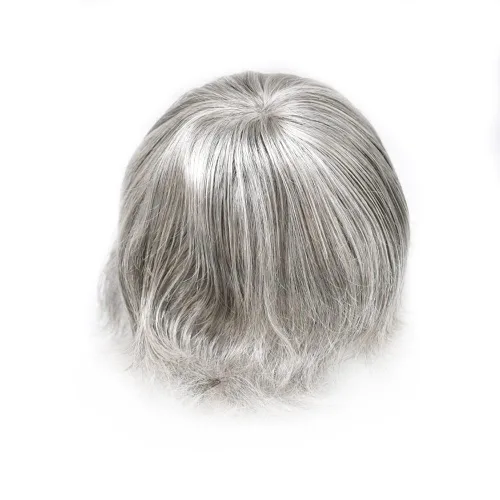 Miniatura 5 de Toupee para hombres pieza de pelo ultra fina piel tupé hombres sistema de cabello humano cabello humano V-loop Hairpiece para hombres Toupee
