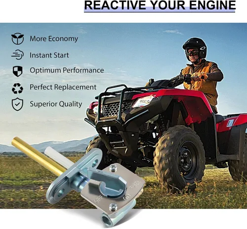 Miniatura 6 de MOTOALL Interruptor de tanque Válvula de gasolina Petcock con junta para Yamaha Bear 250 400 Válvula de cierre para Yamaha Bear Tracker 250 Bruin