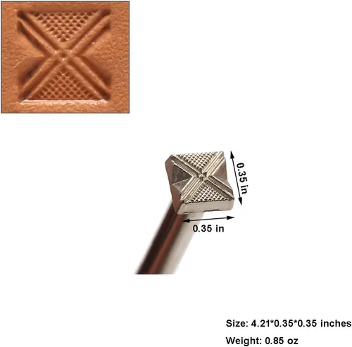 Miniatura 2 de Sellos de cuero, 2 piezas de herramientas profesionales de estampado de cuero para trabajo artesanal 526+536