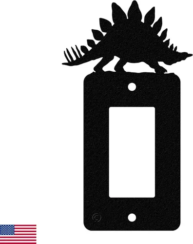 Miniatura 22 de Cubierta de Interruptor de Luz de Acero Americano, Cubierta de Enchufe con Decoración de Dinosaurio, Cuerpo de Tiranosaurio T-Rex, Interruptor