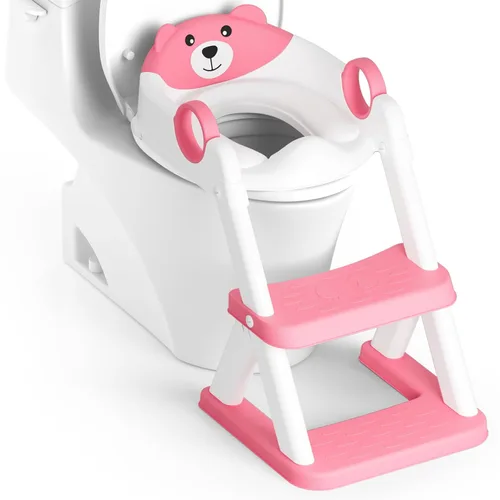 Miniatura 11 de Asiento de Entrenamiento de Baño, Asiento de Inodoro Mejorado para Niños y Niñas, Asiento de Entrenamiento de Baño 2 en 1 para Niños, Asiento