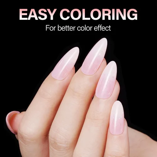 Miniatura 2 de AILLSA Puntas de uñas medianas de almendra, uñas de gel suave transparente, puntas de uñas preformadas de cobertura completa, puntas de uñas