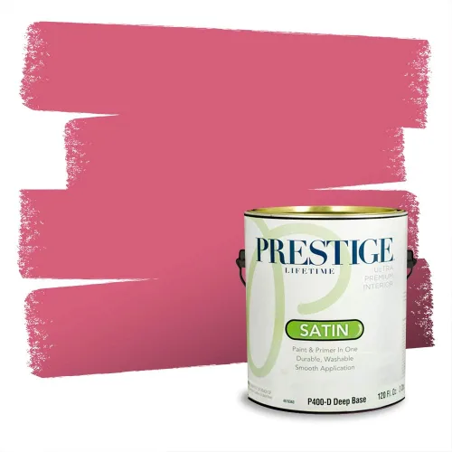 Miniatura 91 de Prestige Paints Pintura exterior e imprimación en uno, 1 galón, plano, coincidencia comparable de Valspar* Amber Rose*