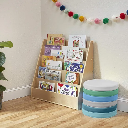 Miniatura 10 de ECR4Kids SoftZone - Cojines de suelo, redondos, asientos flexibles, contemporáneos, 6 piezas