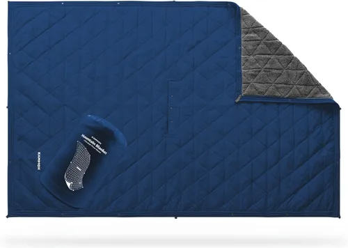 Miniatura 13 de KAMMOK Manta de montaña – Forro polar ultra afelpado, resistente al agua, portátil, duradera, manta de campamento para interiores y exteriores