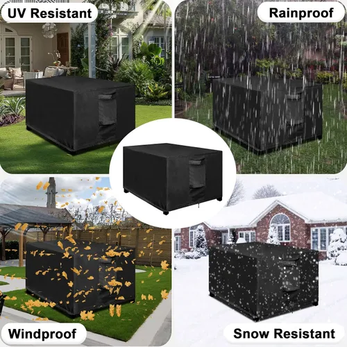 Miniatura 6 de OutdoorLines Fundas Impermeables para Otomanas de Patio Exterior - Cubierta Rectangular a Prueba de UV para Mesa Lateral de Patio Resistente al