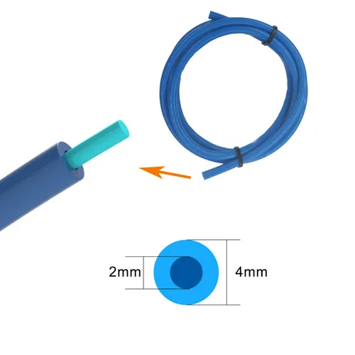 Miniatura 2 de Tubo Bowden para impresora 3D de 2M, tubo de teflón PTFE Bowden con conexiones neumáticas PC4-M6 y PC4-M10 de alta calidad, cortador de tubos