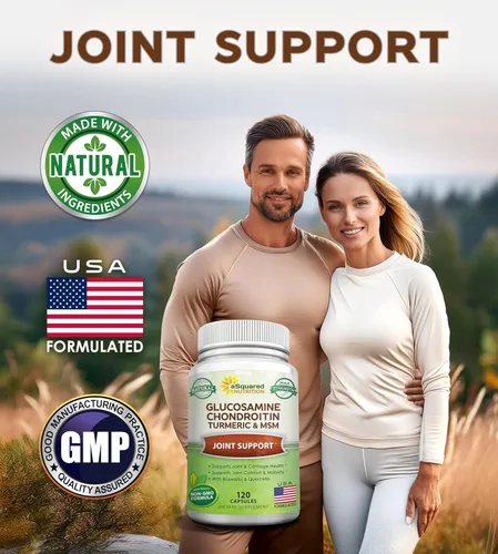 Miniatura 2 de aSquared Nutrition Glucosamina condroitina cúrcuma MSM Boswellia - 120 cápsulas - Suplemento de apoyo articular - Píldoras de alivio de apoyo