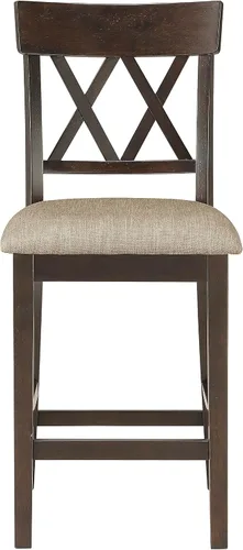 Miniatura 3 de Lexicon Baronscourt - Juego de 2 taburetes tapizados acolchados con altura de asiento 25.5 pulgadas, sillas de cocina con altura de mostrador