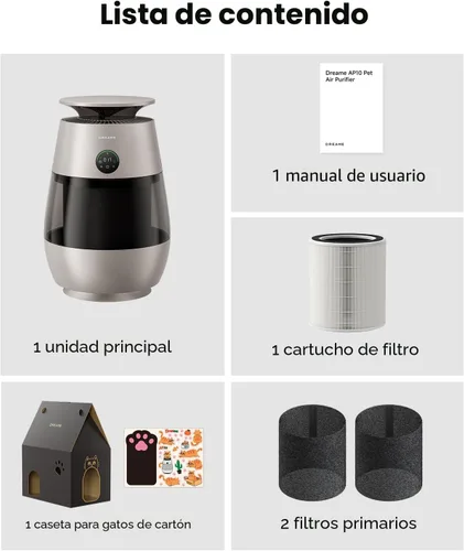 Miniatura 9 de Purificador de aire para mascotas Dreame AP10 para habitación grande del hogar, limpia 5,386 pies cuadrados en una hora, limpiador de aire