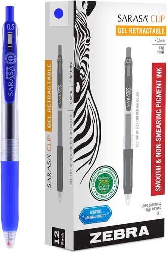Miniatura 15 de Zebra Pen Sarasa Clip Decoshine - Bolígrafo de gel retráctil, punta fina de 0.020 in, colores metálicos surtidos, funciona bien en papel oscuro