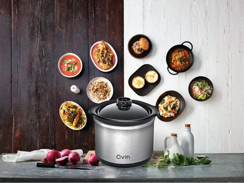 Miniatura 6 de Mini calentador de olla de cocción lenta de 0.65 cuartos de galón (20 onzas) con 10 forros seguros para alimentos, juego de ollas de fondue, olla