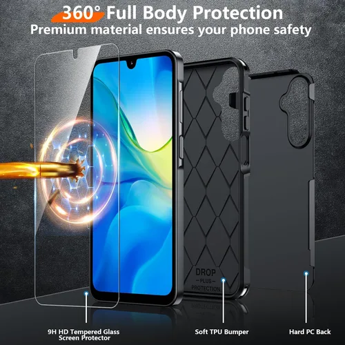 Miniatura 4 de Red2Fire - Funda diseñada para Samsung Galaxy A16 5G, protección contra caídas de grado militar, antideslizante, resistente, para todo el cuerpo, a