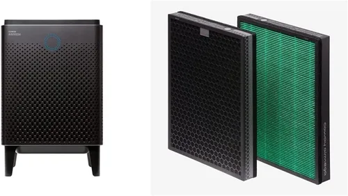 Coway Airmega - Purificador de aire inteligente de 400 pulgadas de grafito/plata con cobertura de 1,560 pies cuadrados y AIRMEGA Max 2 filtros de