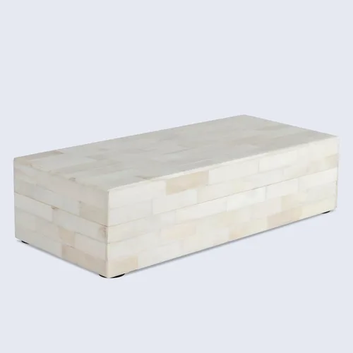 Miniatura 7 de Handicrafts Home Caja de almacenamiento decorativa con tapa – 10 x 4.5 x 2.5 pulgadas Organizador de decoración moderna para el hogar, caja